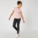 DOMYOS Dievčenské legíny S500 na cvičenie čierne 8-9 r (131-140 cm) · záber 2