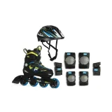 Chlapecké kolečkové brusle FILA SKATES J-One Combo 3Set K blue lime · záber 3