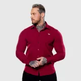 Strečová košeľa Iron Aesthetics Slim Stretch, bordová · záber 2