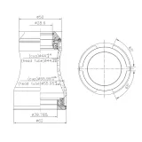 RIVERSIDE Polointegrované hlavové zloženie so zarážkami 1,5" - 1"1/8 na kónický krk bez · záber 2