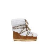 Dievčenské nízke zimné topánky MOON BOOT LIGHT LOW SHEARLING, 001 whisky off white - Pohlavie: Dievcata · záber 1