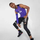 TARMAK Pánske spodné 3/4 legíny na basketbal NBA Los Angeles Lakers čierne S (W30 L33) · záber 2