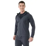 Pánska tréningová mikina so zipsom 4F SWEATSHIRT FNK M631-22M-ANTHRACITE MELANGE · záber 1