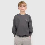 Chlapecký loose longsleeve s potiskem - šedý · záber 2