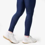 DOMYOS Dámske fitness legíny s vreckom na mobil námornícke modré 2XL (W38 L31) · záber 2