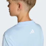ADIDAS ADIDAS detské bavlnené tričko svetlomodré 7-8 r (128 cm) · záber 2
