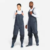DECATHLON Náprsenkové nohavice 300 na jachting unisex sivé M · záber 1