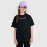 Oversize tričko s potiskem dívčí - černé · záber 1
