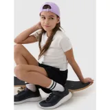 Dívčí teplákové kraťasy 4F JUNIOR SHORTS CAS F470-20S-DEEP BLACK · záber 2