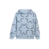 Dievčenská mikina s kapucňou 4F JUNIOR SWEATSHIRT F1937-4FJWAW25TSWSF1937-34A-LIGHT BLUE ALLOVER · záber 2