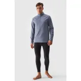 Pánská zateplená lyžařská mikina s 1 2 zipem 4F BRUSHED UNDERWEAR-WAW24UBRUM076-32S-DENIM · záber 5