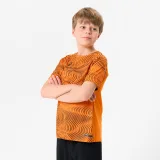 KIPSTA Detský futbalový dres Wavy Club oranžovo-čierny 8-9 r (131-140 cm) · záber 1