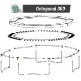 DOMYOS Spojovací diel stĺpik/noha/rám k trampolíne Octogonal 300 bez · záber 2