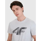 Férfi rövid ujjú póló 4F TSHIRT M2257-27M-COLD LIGHT GREY MELANGE · záber 5