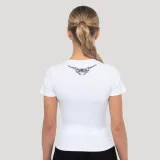 GymBeam Dámské tričko Tribal Ribbed White - Velikost: XS | Barva: Biela | Hmotnost: 0,1462 kg | Balení: 110 · záber 4
