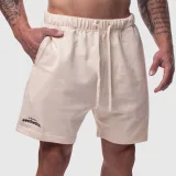 Pánské bavlněné šortky Iron Aesthetics Ambition, béžové · záber 1