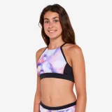 DECATHLON Vrchný diel dievčenských plaviek Baha Posy 900 ružový 14-15 r (160-166 cm) · záber 1