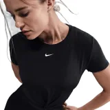 Dámske tréningové tričko s krátkym rukávom NIKE W NK ONE CLSC DF TWST SS TP WT BLACK WHITE · záber 2