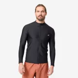 DECATHLON Pánsky top 500 na surf s ochranou UPF50+ na zips čierny M · záber 1