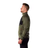 Pánska turistická flisová mikina so zipsom NORTHFINDER EUSTACIO-550blackdarkgreen · záber 3