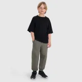 Oversize tričko hladké chlapecké - černé · záber 2