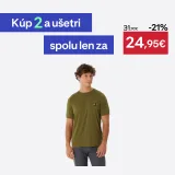 QUECHUA Pánske turistické tričko MH500 krátky rukáv olivovozelené S · záber 1