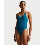 Női egyrészes fürdőruhák NIKE SWIM Swoosh Terry Towelling GREEN ABYSS · záber 5