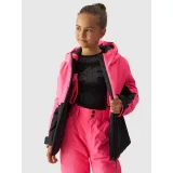 Dívčí lyžařská bunda 4F JUNIOR TECHNICAL JACKET-JAW23TTJAF292-55N-HOT PINK NEON · záber 3