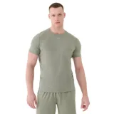 Pánské tréninkové tričko s krátkým rukávem 4F TSHIRT FNK M1344-44M-OLIVE MELANGE · záber 1