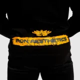 Fitness mikina bez zipsu Iron Aesthetics Force, čierna · záber 5