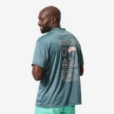 DECATHLON Pánske voľné tričko na surf s UV ochranou krátky rukáv zelené L · záber 1