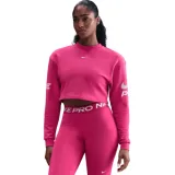 Dámska tréningová mikina NIKE W NP DF FLC CREW TT GRX RUSH PINK PINK FOAM WHITE · záber 1