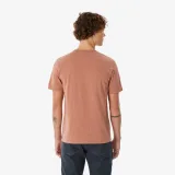 QUECHUA Pánske turistické tričko NH100 krátky rukáv hnedé M · záber 2