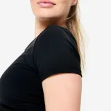 DOMYOS Dámske tričko Breathe na jogu a pilates čierne L · záber 2