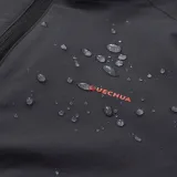 QUECHUA Detská turistická nepremokavá bunda MH500 7-15 rokov sivo-červená 14-15 r (160-166 cm) · záber 2