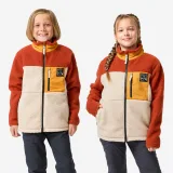 QUECHUA Detská fleecová sherpa mikina NH900 7-15 r. béžovo-hnedá 7-8 r (123-130 cm) · záber 1