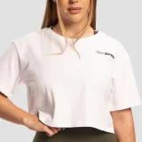 GymBeam Women‘s Limitless Cropped T-Shirt White - Veličina: XXL | Boja: Bijela | Težina: 0,1442 g | Pakiranje: 115 · záber 2