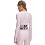Dámské tréninkové tričko s dlouhým rukávem UNDER ARMOUR HeatGear Rib 1 4 Zip LS-PNK · záber 2