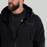 STRIX Washed Zip kapucnis pulóver Black · záber 2