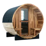 Fínska sudová sauna inSPORTline Viduor 400 - cédrové drevo Variant s elektrickými 6 kW kachlami · záber 2