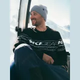 Pánský regular svetr s vlnou - černý · záber 1