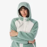 QUECHUA Dámska fleecová turistická mikina SH900 zelená 2XL · záber 2