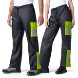 Nepremokavé moto nohavice W-TEC Colnari Farba čierna-fluo zelená, · záber 1