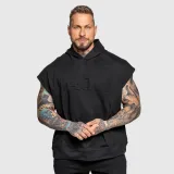 Pánská vesta s kapucí Iron Aesthetics Ambition, černá · záber 4