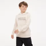 PUMA PUMA detská mikina s kapucňou a potlačou béžová 13-14 r (164 cm) · záber 1