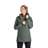 Dámská turistická softshellová bunda NORTHFINDER LUCINDA-300darkgreen · záber 1