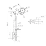 ELOPS Predstavec 25,4 60° 60 mm strieborný bez · záber 2
