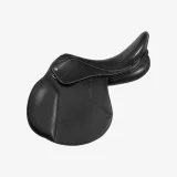 FOUGANZA Jazdecké kožené sedlo 500 pre kone čierne 17,5" 17'5 · záber 1