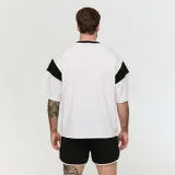 GymBeam Premium Heavyweight Varsity T-Shirt - Velikost: S | Barva: biela | Teža: 0,5912 g | Pakiranje: 23 · záber 3