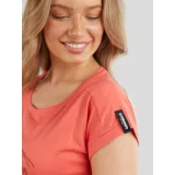 Dámské turistické tričko s krátkým rukávem FUNDANGO Atmos T-shirt-352-coral · záber 5